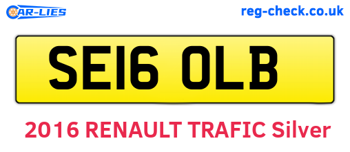 SE16OLB are the vehicle registration plates.