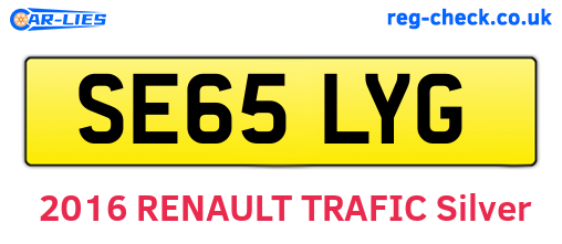 SE65LYG are the vehicle registration plates.