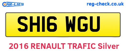SH16WGU are the vehicle registration plates.