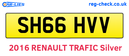 SH66HVV are the vehicle registration plates.