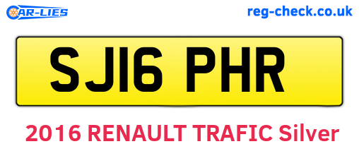 SJ16PHR are the vehicle registration plates.