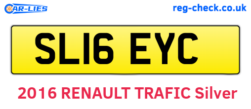 SL16EYC are the vehicle registration plates.