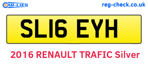 SL16EYH are the vehicle registration plates.