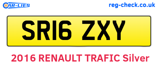 SR16ZXY are the vehicle registration plates.