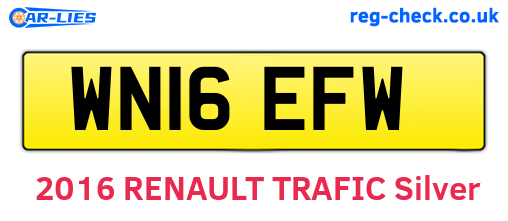 WN16EFW are the vehicle registration plates.