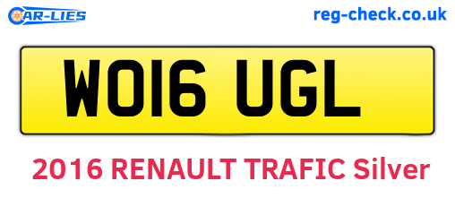 WO16UGL are the vehicle registration plates.