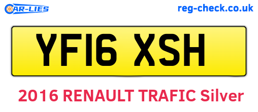 YF16XSH are the vehicle registration plates.