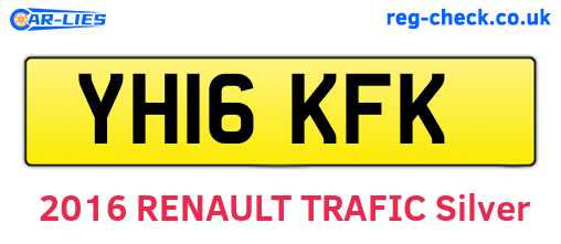 YH16KFK are the vehicle registration plates.