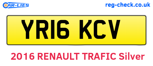 YR16KCV are the vehicle registration plates.