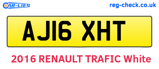 AJ16XHT are the vehicle registration plates.