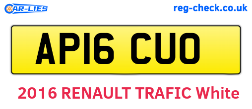 AP16CUO are the vehicle registration plates.