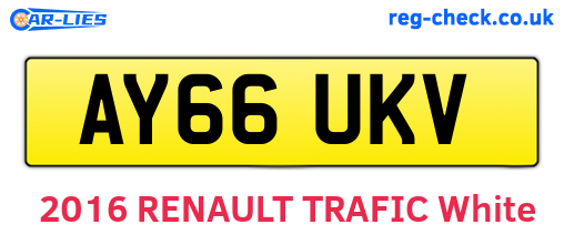 AY66UKV are the vehicle registration plates.