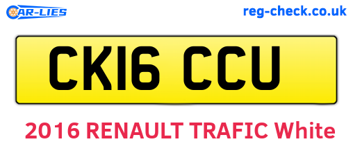 CK16CCU are the vehicle registration plates.