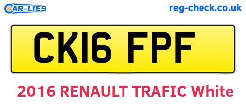 CK16FPF are the vehicle registration plates.
