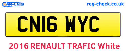 CN16WYC are the vehicle registration plates.