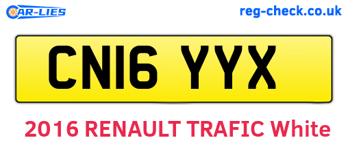 CN16YYX are the vehicle registration plates.