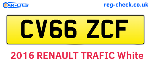 CV66ZCF are the vehicle registration plates.