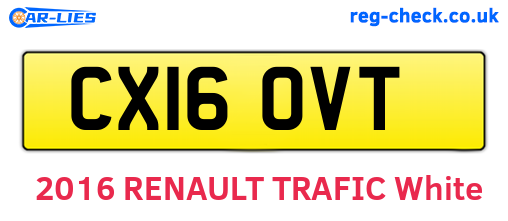 CX16OVT are the vehicle registration plates.