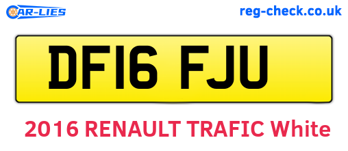 DF16FJU are the vehicle registration plates.
