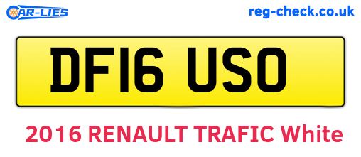 DF16USO are the vehicle registration plates.