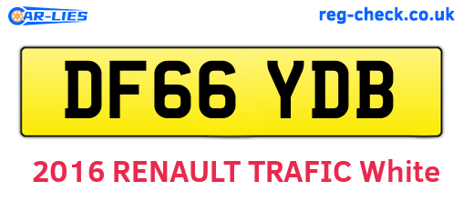 DF66YDB are the vehicle registration plates.