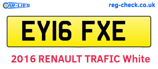 EY16FXE are the vehicle registration plates.