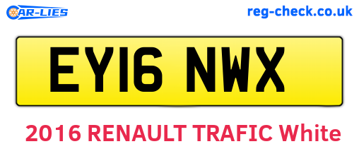 EY16NWX are the vehicle registration plates.