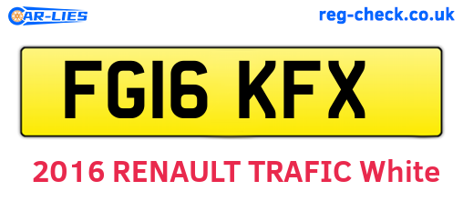 FG16KFX are the vehicle registration plates.