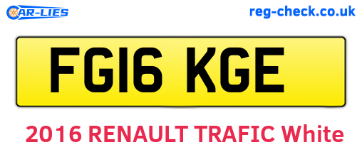 FG16KGE are the vehicle registration plates.