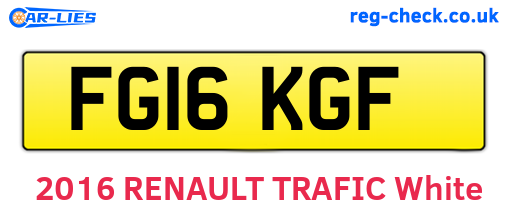 FG16KGF are the vehicle registration plates.