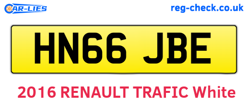 HN66JBE are the vehicle registration plates.
