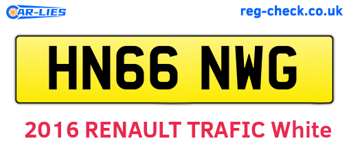 HN66NWG are the vehicle registration plates.