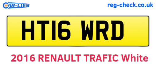 HT16WRD are the vehicle registration plates.
