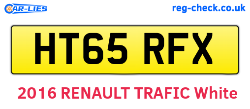 HT65RFX are the vehicle registration plates.