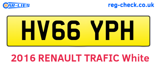 HV66YPH are the vehicle registration plates.