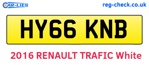 HY66KNB are the vehicle registration plates.