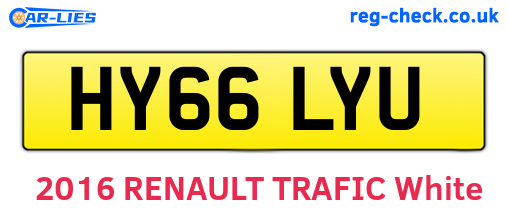HY66LYU are the vehicle registration plates.