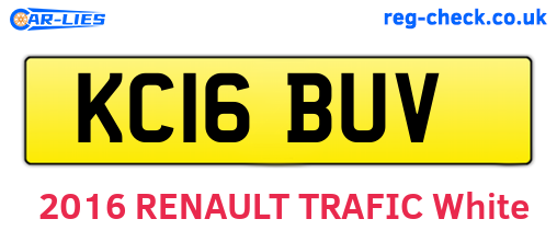 KC16BUV are the vehicle registration plates.