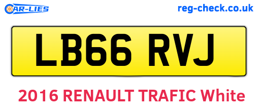 LB66RVJ are the vehicle registration plates.
