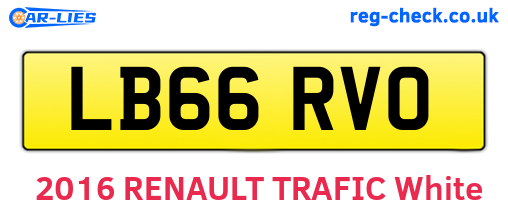 LB66RVO are the vehicle registration plates.