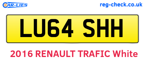 LU64SHH are the vehicle registration plates.