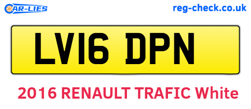 LV16DPN are the vehicle registration plates.
