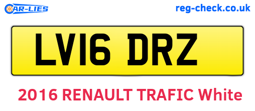 LV16DRZ are the vehicle registration plates.