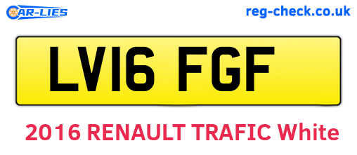 LV16FGF are the vehicle registration plates.