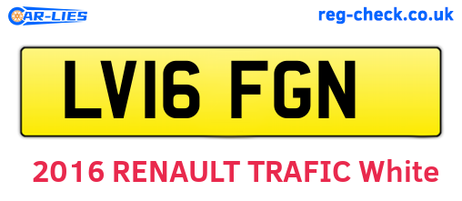 LV16FGN are the vehicle registration plates.
