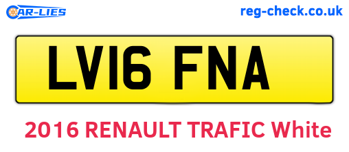 LV16FNA are the vehicle registration plates.