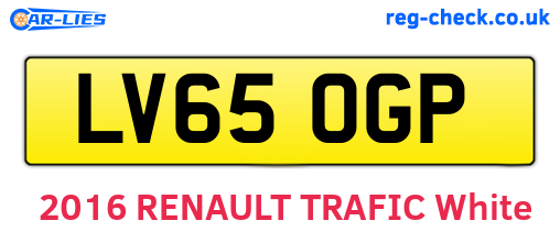 LV65OGP are the vehicle registration plates.