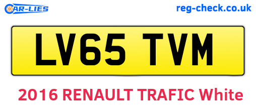 LV65TVM are the vehicle registration plates.