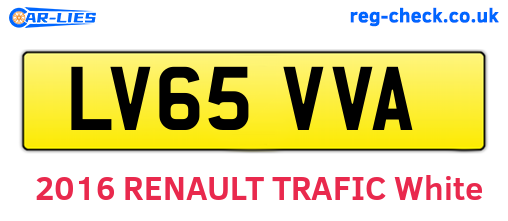 LV65VVA are the vehicle registration plates.