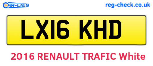 LX16KHD are the vehicle registration plates.
